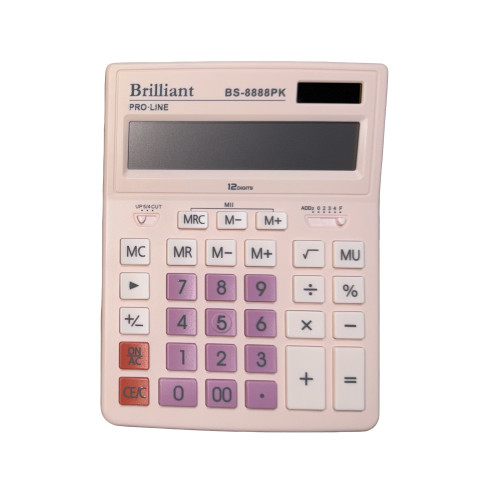 Калькулятор Brilliant BS-8888RD рожевий шт.