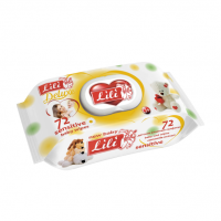 DELUXE Влажная салфетка 72шт. Lili с клапаном шт.