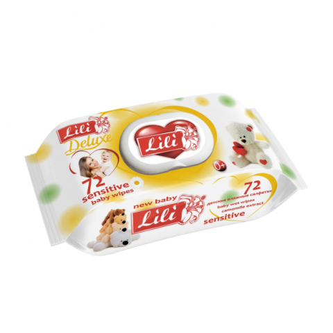 DELUXE Влажная салфетка 72шт. Lili с клапаном шт.