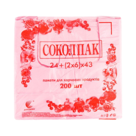 Пакет майка 24(2х6)43 Сокіл Пак уп. 1/200