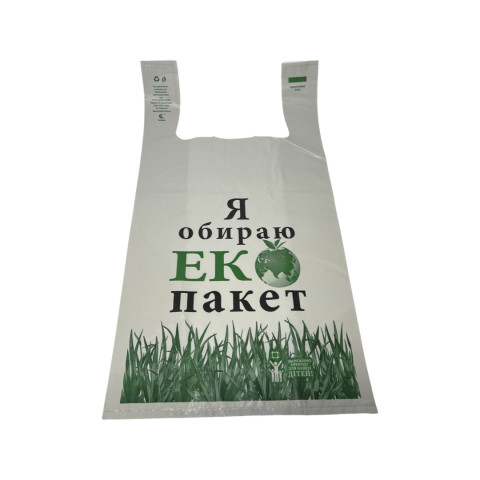 Пакет майка 30x55 Экопакет 51мкн білий уп. 1/100