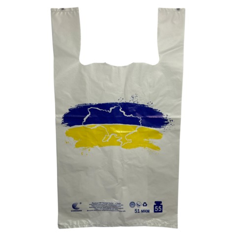 Пакет майка 30x55 Флаг 51 мкн белый уп. 1/100