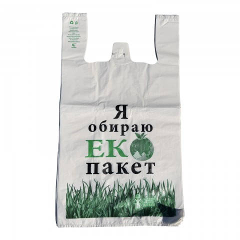 Пакет майка 30x55 Экопакет білий уп. 1/100