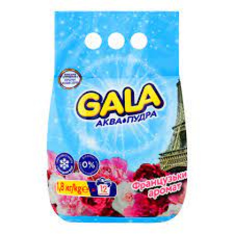 Пральний порошок для машинного прання GALA 1.8 кг. Аква-Пудра Французький аромат шт. Пральний порошок для машинного прання GALA 1.8 кг. Аква-Пудра Французький аромат шт.