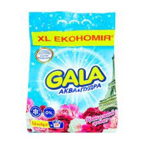 Пральний порошок для машинного прання GALA 3.6 кг. Аква-Пудра Французький аромат шт.