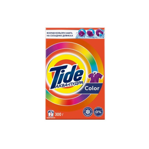 Пральний порошок для машинного прання TIDE 300гр. Аква-Пудра  Color шт.