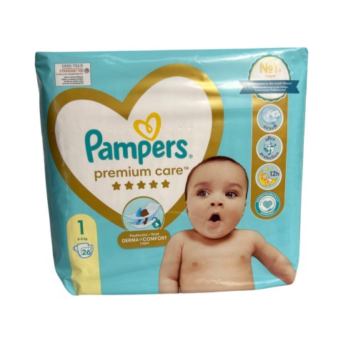 Подгузники детские PAMPERS Premium Care Newborn размер 1 2-5 кг шт. 1/26 Подгузники детские PAMPERS Premium Care Newborn размер 1 2-5 кг шт. 1/26