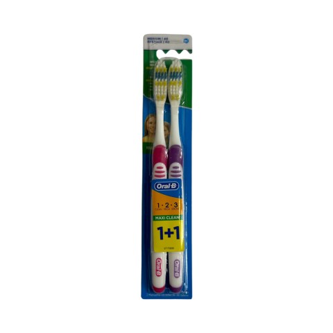 Зубна щітка ORAL_B 123 Максі клін 40 середня 2 шт