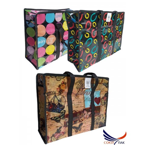 Сумка лакова з замком (Love-1) № 1 40Х35Х20 уп. 1/12