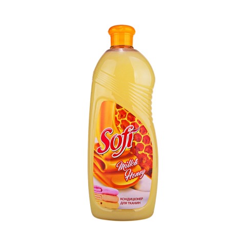Кондиционер для тканей Sofi 1л ПЭТ бутылка Milk Honey желтый шт.
