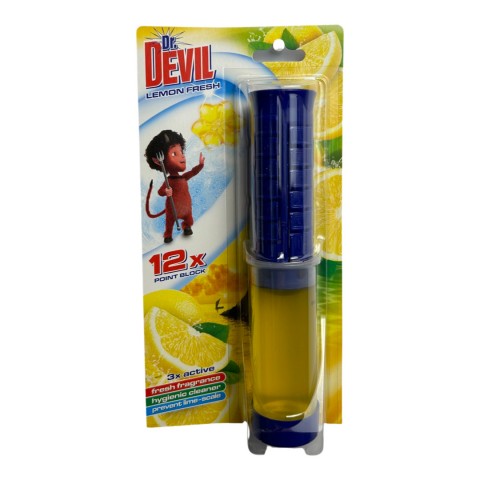 Туалетний точковий блок DEVIL Лимонна свіжість уп. 1/12 Туалетний точковий блок DEVIL Лимонна свіжість уп. 1/12