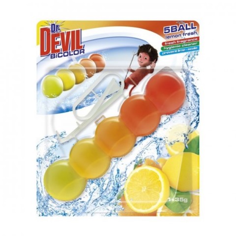 Туалетные шарики DEVIL Лимонная свежесть 1*35 гр. Туалетные шарики DEVIL Лимонная свежесть 1*35 гр.
