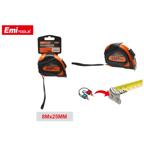 Рулетка магнітна вимірювальна 8м. Emi Tools уп. 1/6