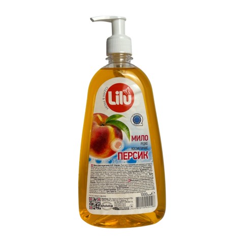 Жидкое мыло Lilu 1000мл с дозатором Персик шт. Жидкое мыло Lilu 1000мл с дозатором Персик шт.