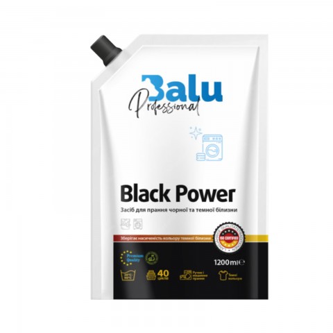 Гель для прання BALU BLACK POWER 1.2л. для прання чорної та темної білизни дой-пак