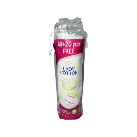 Диски ватні косметичнi Lady Cotton 80+20 шт. уп. 1/100