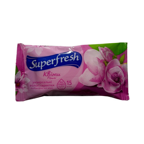 Волога серветка 15 шт. Superfresh Flower уп.1/15