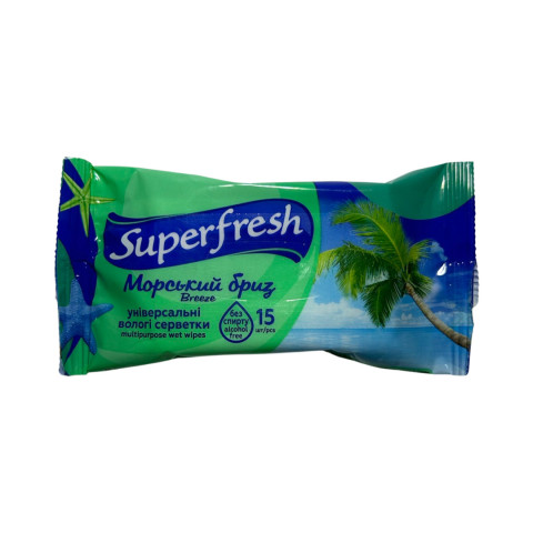 Волога серветка 15 шт. Superfresh Breeze уп.1/15