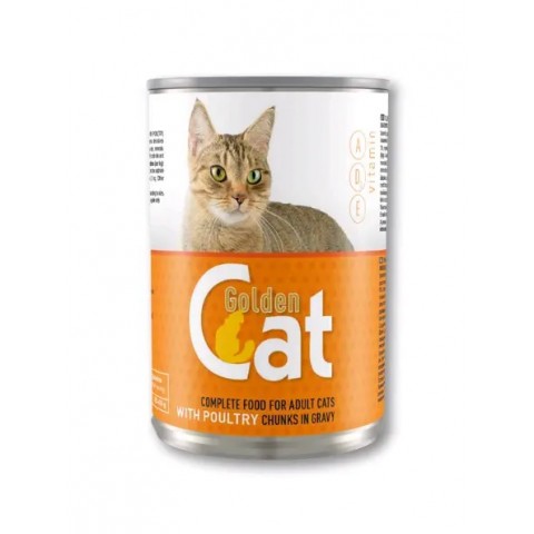 Консерви для котів Golden Cat з куркою 415г. Консерви для котів Golden Cat з куркою 415г.