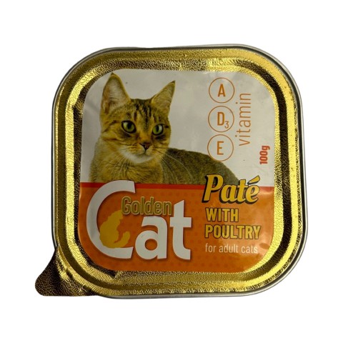 Паштет для котів Golden Cat зі смаком курки 100г. Паштет для котів Golden Cat зі смаком курки 100г.