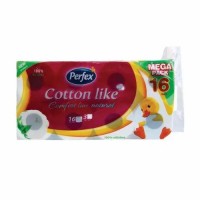 Туалетная бумага 3-х слойная PERFEX Cotton like уп. 1/16 Туалетная бумага 3-х слойная PERFEX Cotton like уп. 1/16