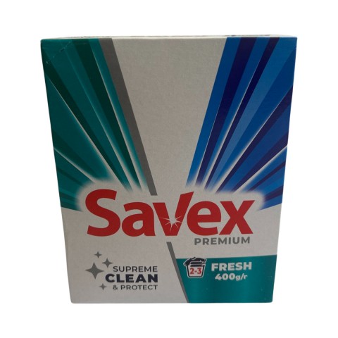Стиральный порошок для машинной стирки Savex 400гр. Fresh Premium 2в1 (зеленый) шт.