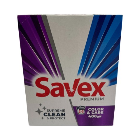 Пральний порошок для машинного прання Savex 400гр. Color & Care Premium 2в1 (фіолетовий) шт. Пральний порошок для машинного прання Savex 400гр. Color & Care Premium 2в1 (фіолетовий) шт.