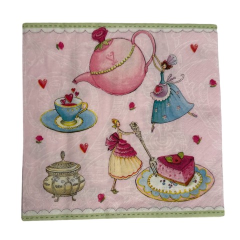 Салфетка 33х33 3-х шаровая Little tea party LN0866 уп. 1/20 Салфетка 33х33 3-х шаровая Little tea party LN0866 уп. 1/20