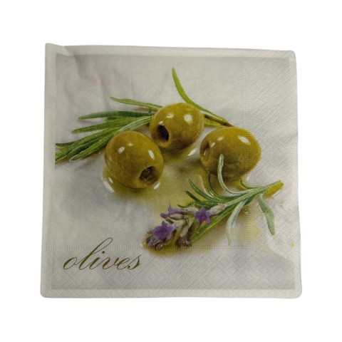 Сарветка 33х33 3-х шарова Olives with herbs 21287 уп. 1/20 Сарветка 33х33 3-х шарова Olives with herbs 21287 уп. 1/20