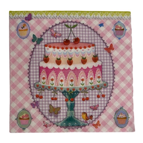 Салфетка 33х33 3-х шаровая A dream of cake LN0773 уп. 1/20