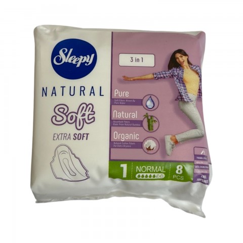 Прокладки SLEEPY 8 №1 5кап Natural Extra Soft Normal шт. 1/8 Прокладки SLEEPY 8 №1 5кап Natural Extra Soft Normal шт. 1/8
