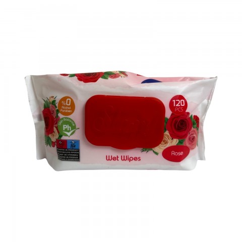 Волога серветка 120шт. SLEEPY Rose з клапаном уп.1/120