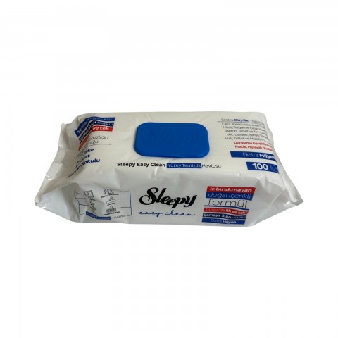 Волога серветка 100шт. SLEEPY Easy Clean Bleach з клапаном для прибирання синя уп.1/100 Волога серветка 100шт. SLEEPY Easy Clean Bleach з клапаном для прибирання синя уп.1/100