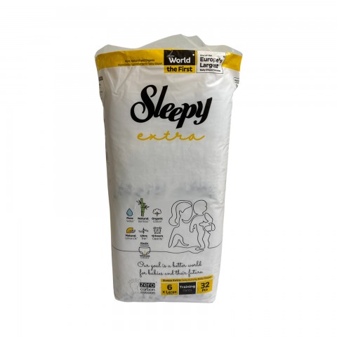 Підгузники-трусики дитячі SLEEPY Extra XLarge-6 15-25кг шт. 1/32 Підгузники-трусики дитячі SLEEPY Extra XLarge-6 15-25кг шт. 1/32