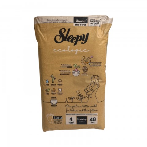 Підгузники-трусики дитячі SLEEPY Ecologic Maxi-4 7-16кг шт. 1/48 Підгузники-трусики дитячі SLEEPY Ecologic Maxi-4 7-16кг шт. 1/48