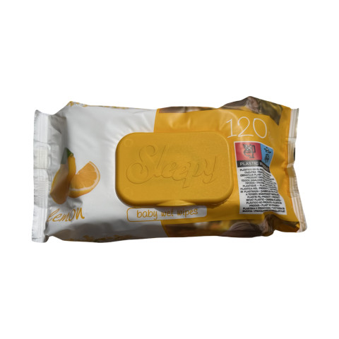Волога серветка 120шт. SLEEPY Lemon з клапаном уп.1/120