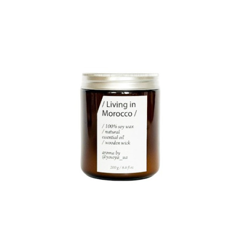 Свічка соєва з ароматом Living in Morocco 200g