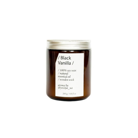 Свічка соєва з ароматом Black Vanilla 200g Свічка соєва з ароматом Black Vanilla 200g