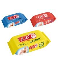 Влажная салфетка 72шт. Детская Lili без клапана уп. 1/72