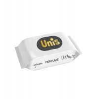 Влажная салфетка 84 UNIS антибактериальные Perfume White с клапаном уп. 1/84
