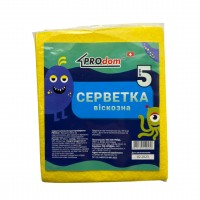 Ганчірка віскозна PROdom жовта уп. 1/5 Ганчірка віскозна PROdom жовта уп. 1/5
