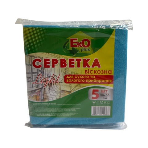 Тряпка вискозная Eko plus ассорти уп. 1/5 Тряпка вискозная Eko plus ассорти уп. 1/5