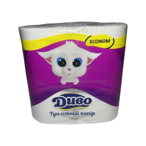 Туалетний папір Диво Econom уп. 1/4 Туалетний папір Диво Econom уп. 1/4