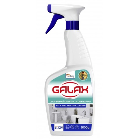 Засіб для миття ванної кімнати та сантехніки Galax das PowerClean 500мл з розпилювачем шт. Засіб для миття ванної кімнати та сантехніки Galax das PowerClean 500мл з розпилювачем шт.
