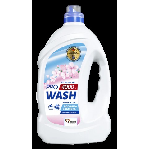 Гель для стирки Pro Wash весенняя свежесть 4л.