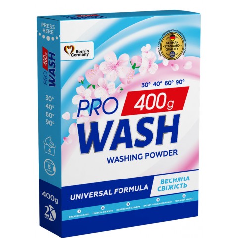 Пральний порошок універсальний ProWash 400гр. весняна свіжість шт.