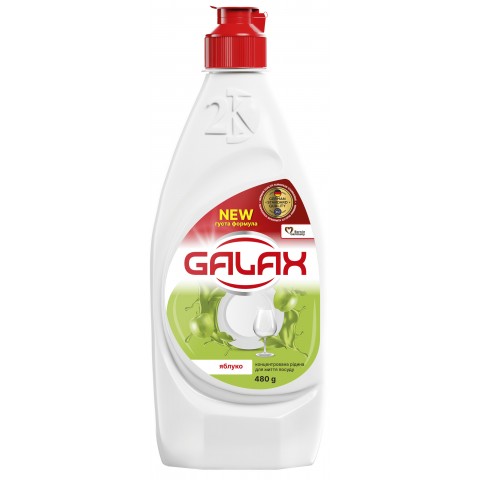 Рідина для миття посуду Galax 480мл яблуко (концентрат) шт. Рідина для миття посуду Galax 480мл яблуко (концентрат) шт.
