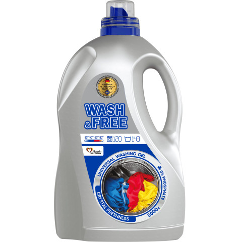 Гель для прання Wash&Free універсальний 5 л. Гель для прання Wash&Free універсальний 5 л.