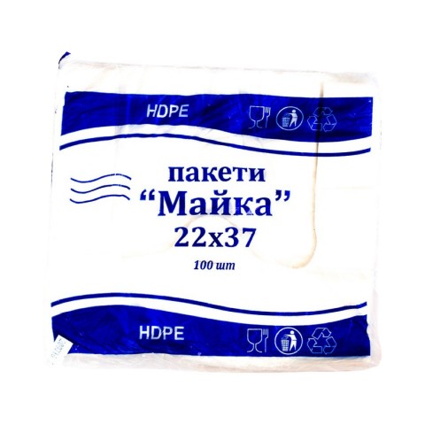 Пакет майка 22х37 уп. 1/100 Пакет майка 22х37 уп. 1/100