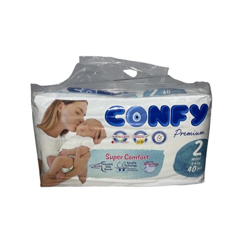 Детские подгузники CONFY 40 шт 2 размер 3-6кг Mini ECO2 1/40